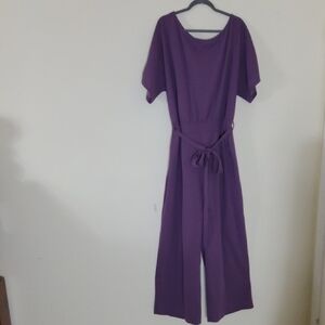Jumpsuit Women's Plus Size Elegant Purple Size 3XL